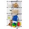 Black Metal Multipurpose Interlocking Wire Space-Saving Shelf Cubes Perfect for Home Storage